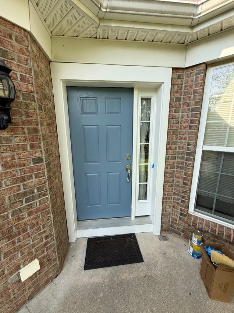 Front door after repainting
