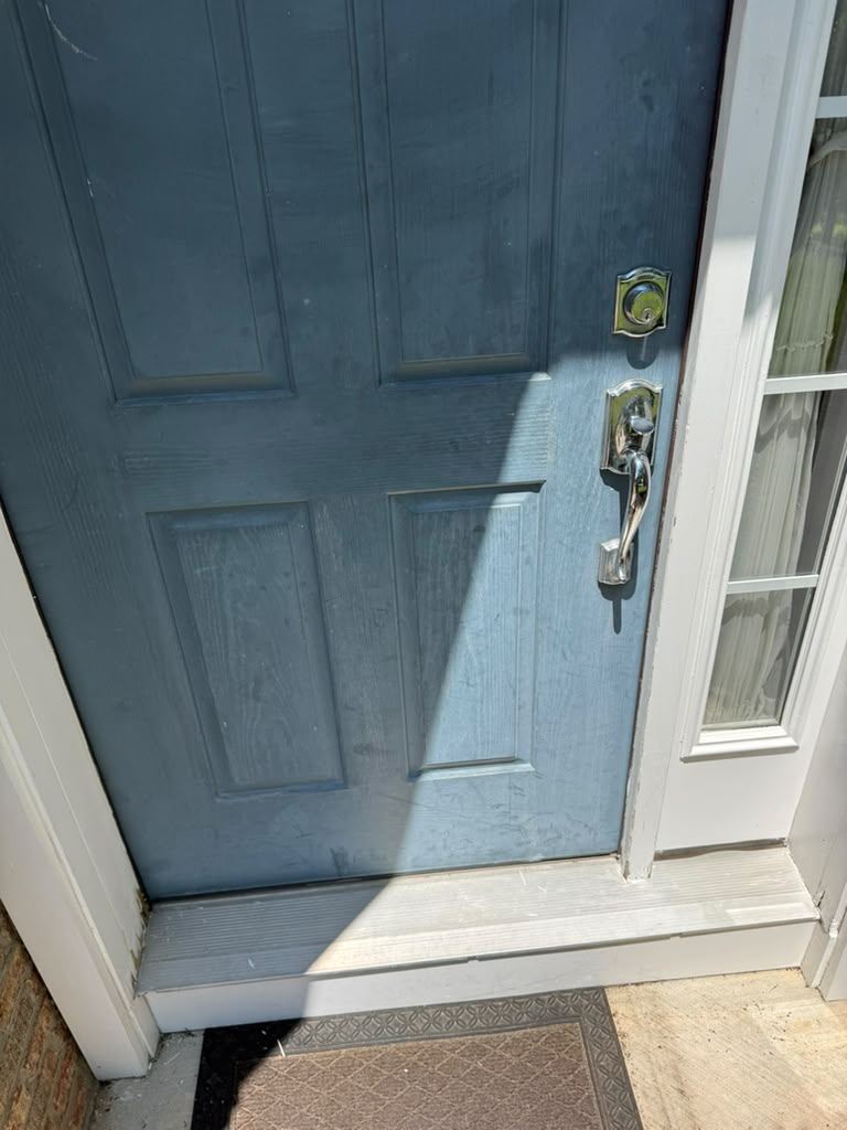 Front door before repainting